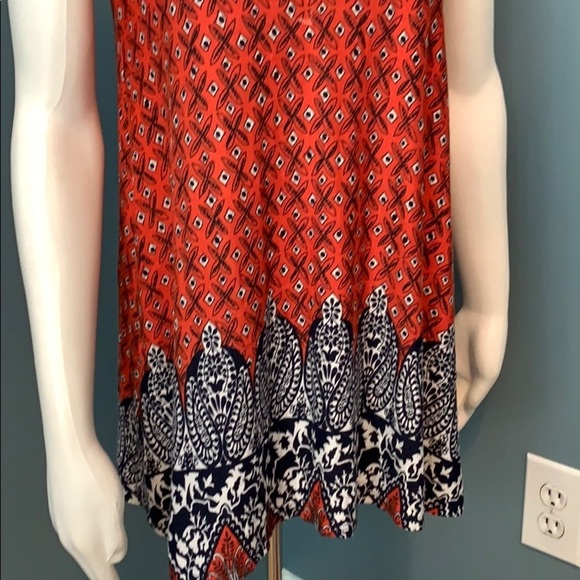 ANTHROPOLOGIE Puella red short sleeve trapeze tunic - Picture 4 of 7